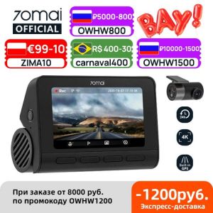 70mai Dash Cam 4k A800 Dual Vision GPS ADAS DVR Car Camera 140FOV Real 4K UHD Cinema quality Image 70mai A800 4K Parking Monitor מצלמת הדרך המומלצת של שיאומי לשנת 2022 כוללת מצלמה כפולה וצילום חניה
