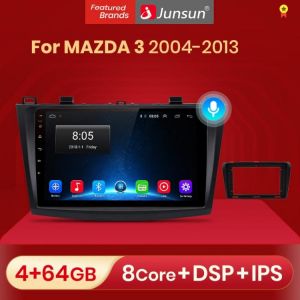 Junsun V1 Android 10 AI Voice Control DSP 4G Car Radio Multimedia Player For Mazda 3 bk 2004 2013 Navigation GPS 2din DVD -מולטימדיה אנדרואיד מומלצת למאזדה 3 