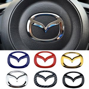 Car Steering Wheel Emblem Sticker for Mazda 3 Axela 2 Speed 6 Atenza MX5 323 CX5 CX30 CX3 CX7 CX9 RX8 RX7 626 Badge Accessories סמל מאזדה להגה מומלץ לרכישה