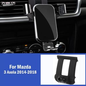 Car Mobile Phone Holder GPS Gravity Mounts Stand Navigation Bracket For Mazda 3 Axela 2014 2015 2016 2017 2018 Car Accessories מעמד לטלפון יעודי למאזדה 3 מתאים במיוחד